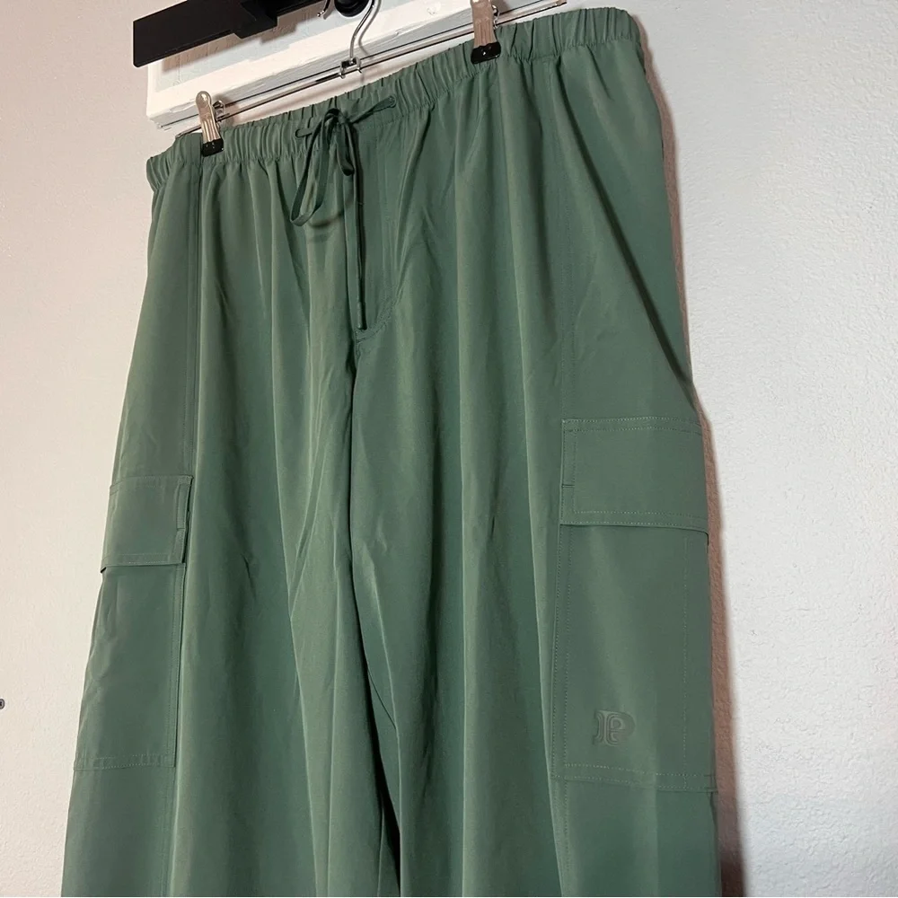 Victoria’s Secret PINK Parachute Cargo Trouser Pants Fresh Forest Green Large - Picture 4 of 13